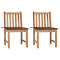 Gartenstühle 2 Stk. mit Kissen Massivholz Teak
