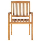 Gartenstühle 2 Stk. mit Grauen Kissen Massivholz Teak
