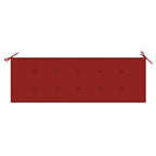 Stapelbare Gartenbank mit Auflage 159 cm Massivholz Teak