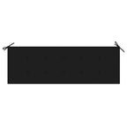 Stapelbare Gartenbank mit Auflage 159 cm Massivholz Teak