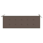 Stapelbare Gartenbank mit Auflage 159 cm Massivholz Teak