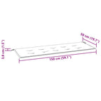 Stapelbare Gartenbank mit Auflage 159 cm Massivholz Teak