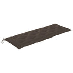 Stapelbare Gartenbank mit Auflage 159 cm Massivholz Teak