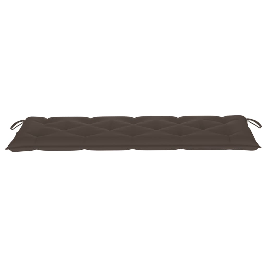 Stapelbare Gartenbank mit Auflage 159 cm Massivholz Teak
