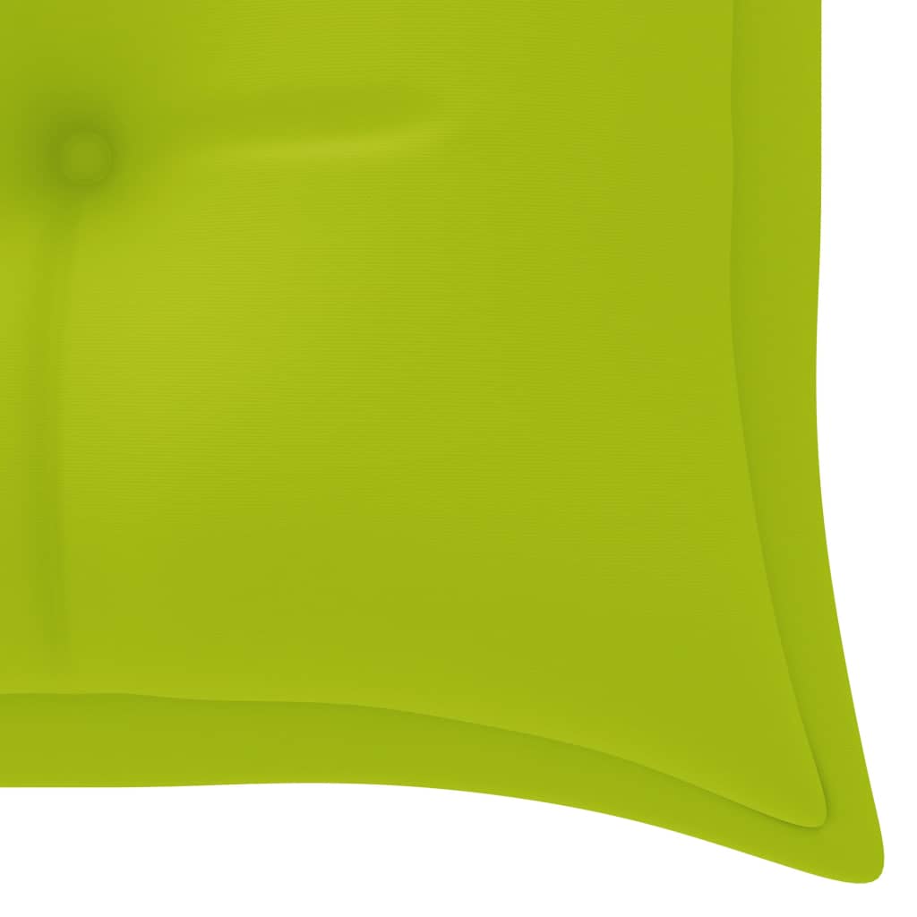 Stapelbare Gartenbank mit Auflage 159 cm Massivholz Teak