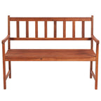 Gartenbank mit Auflage 120 cm Massivholz Akazie