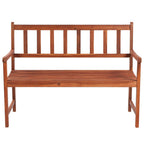 Gartenbank mit Auflage 120 cm Massivholz Akazie