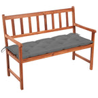 Gartenbank mit Auflage 120 cm Massivholz Akazie