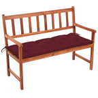Gartenbank mit Auflage 120 cm Massivholz Akazie