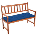 Gartenbank mit Auflage 120 cm Massivholz Akazie