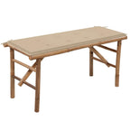 Klappbare Gartenbank mit Auflage 118 cm Bambus