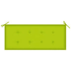 Klappbare Gartenbank mit Auflage 118 cm Bambus
