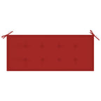 Gartenbank mit Auflage 120 cm Bambus