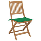 Klappbare Gartenstühle 2 Stk. mit Kissen Massivholz Akazie