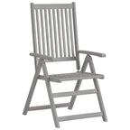Verstellbare Gartenstühle 3 Stk. mit Auflagen Massivholz Akazie