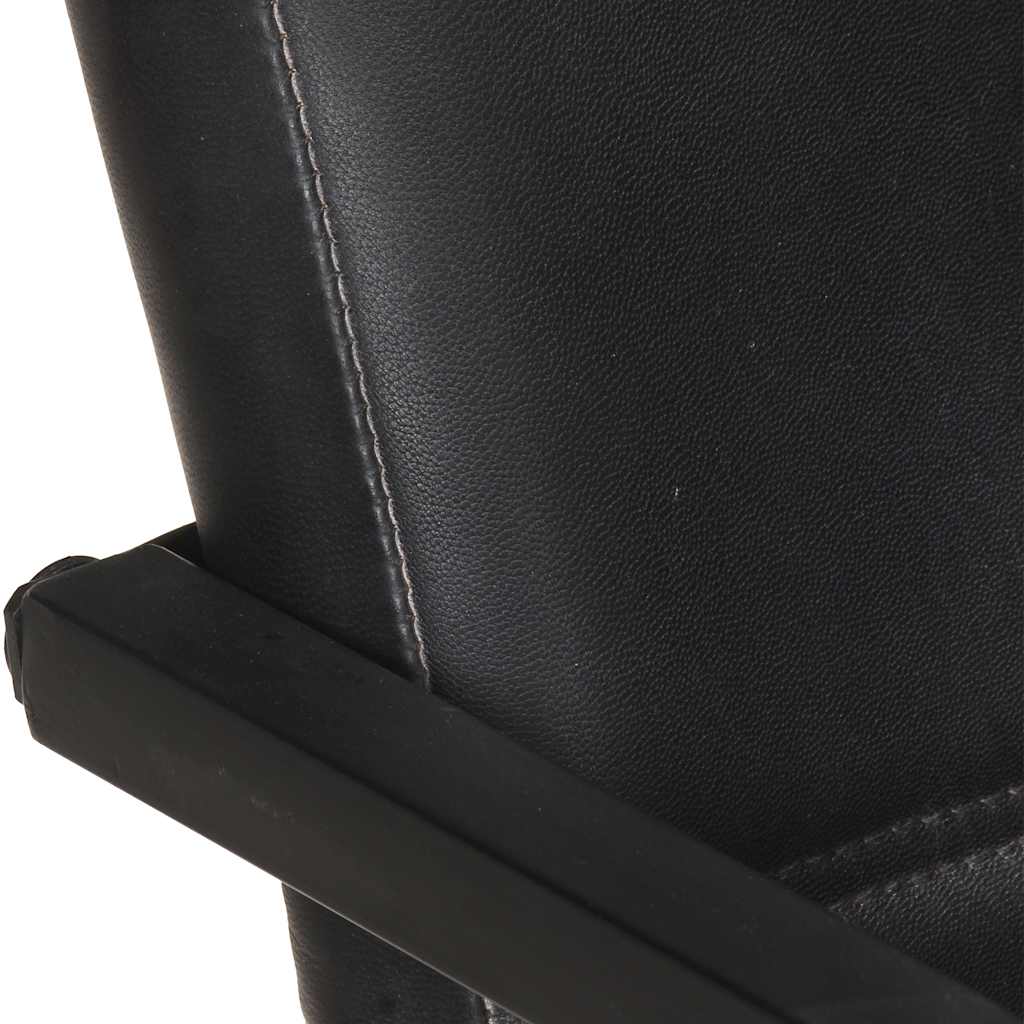 Freischwinger 4 Stk. Schwarz Echtleder