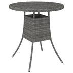 7-tlg. Garten-Sofagarnitur mit Auflagen Poly Rattan Grau