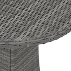 9-tlg. Garten-Sofagarnitur mit Auflagen Poly Rattan Grau