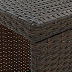 5-tlg. Gartenbar-Set mit Kissen Poly Rattan Braun