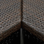 16-tlg. Gartenbar-Set mit Kissen Poly Rattan Braun