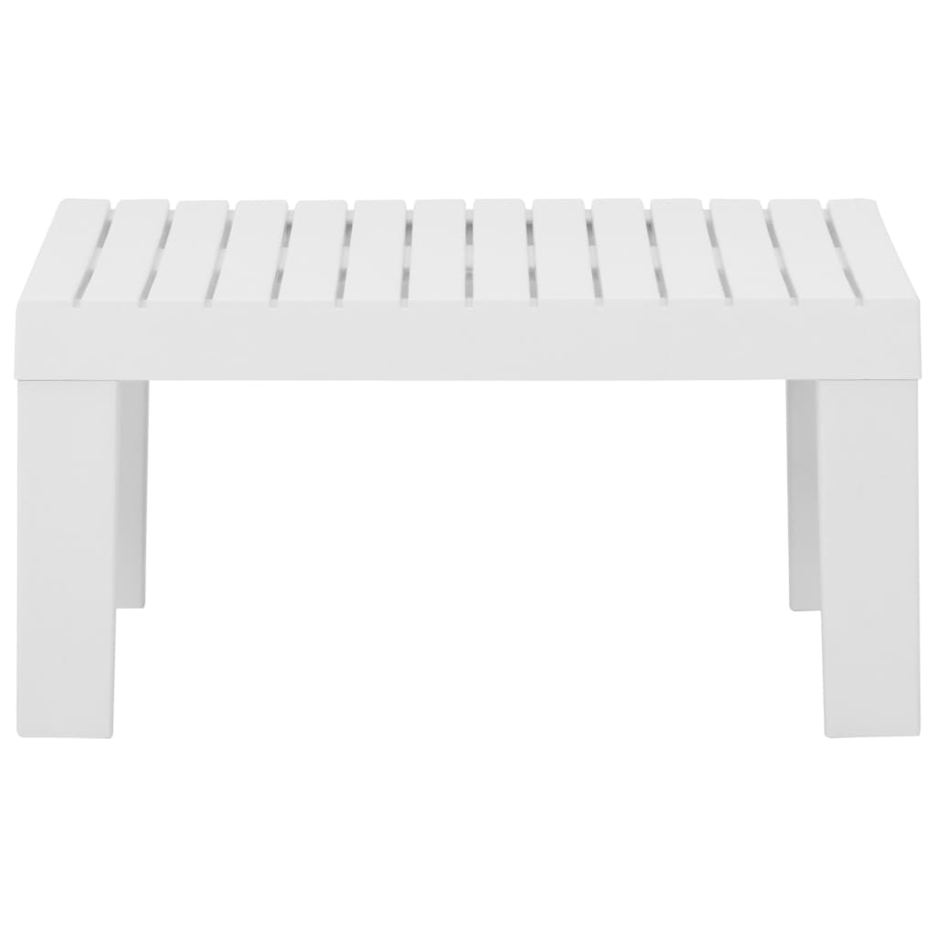 2-tlg. Garten-Lounge-Set mit Auflagen Kunststoff Weiß