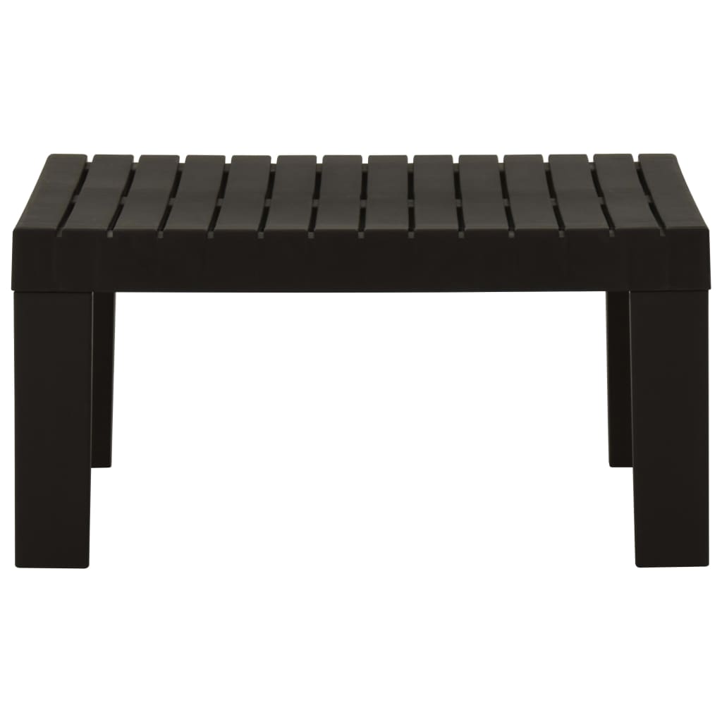 2-tlg. Garten-Lounge-Set mit Auflagen Kunststoff Grau