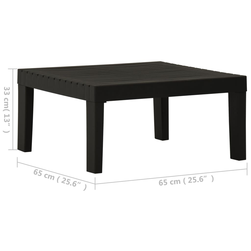 2-tlg. Garten-Lounge-Set mit Auflagen Kunststoff Grau