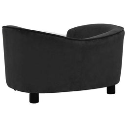 vidaXL Hundesofa Schwarz 69x49x40 cm Plüsch