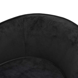 vidaXL Hundesofa Schwarz 69x49x40 cm Plüsch