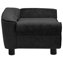 vidaXL Hundesofa Schwarz 72x45x30 cm Plüsch