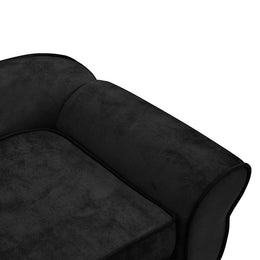 vidaXL Hundesofa Schwarz 72x45x30 cm Plüsch