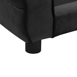 vidaXL Hundesofa Schwarz 72x45x30 cm Plüsch