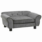 Hundesofa Dunkelgrau 72x45x30 cm Plüsch