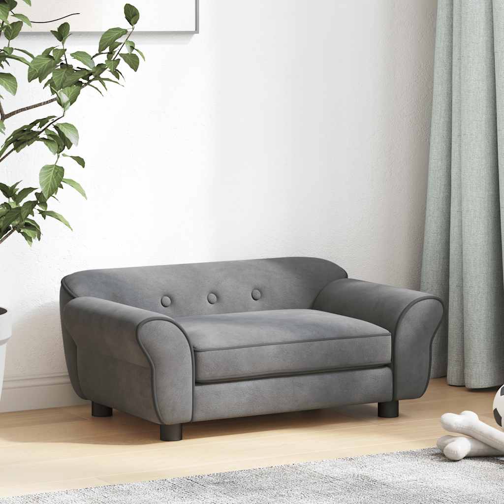 Hundesofa Dunkelgrau 72x45x30 cm Plüsch