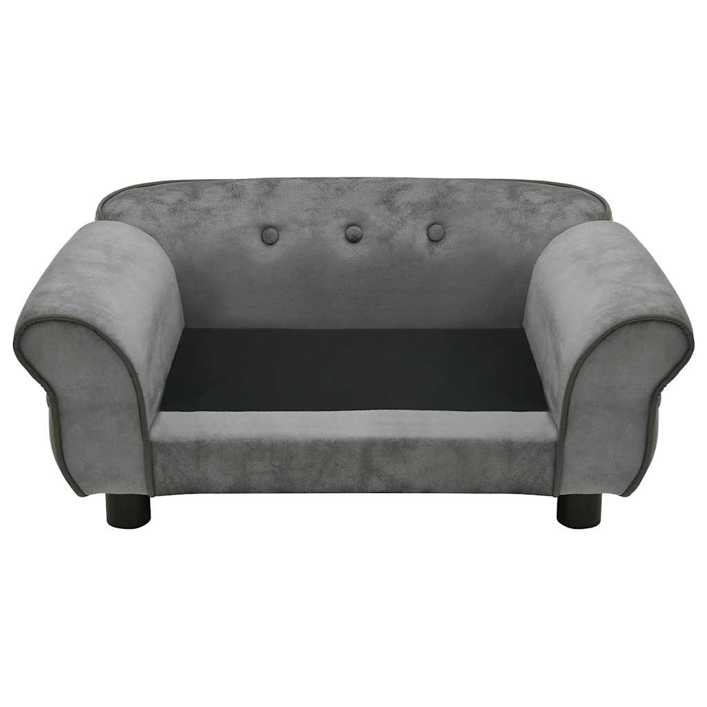 Hundesofa Dunkelgrau 72x45x30 cm Plüsch