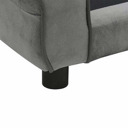 Hundesofa Dunkelgrau 72x45x30 cm Plüsch