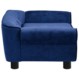 vidaXL Hundesofa Blau 72x45x30 cm Plüsch
