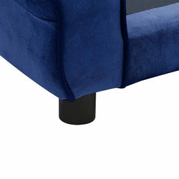 vidaXL Hundesofa Blau 72x45x30 cm Plüsch