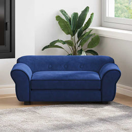 vidaXL Hundesofa Blau 72x45x30 cm Plüsch