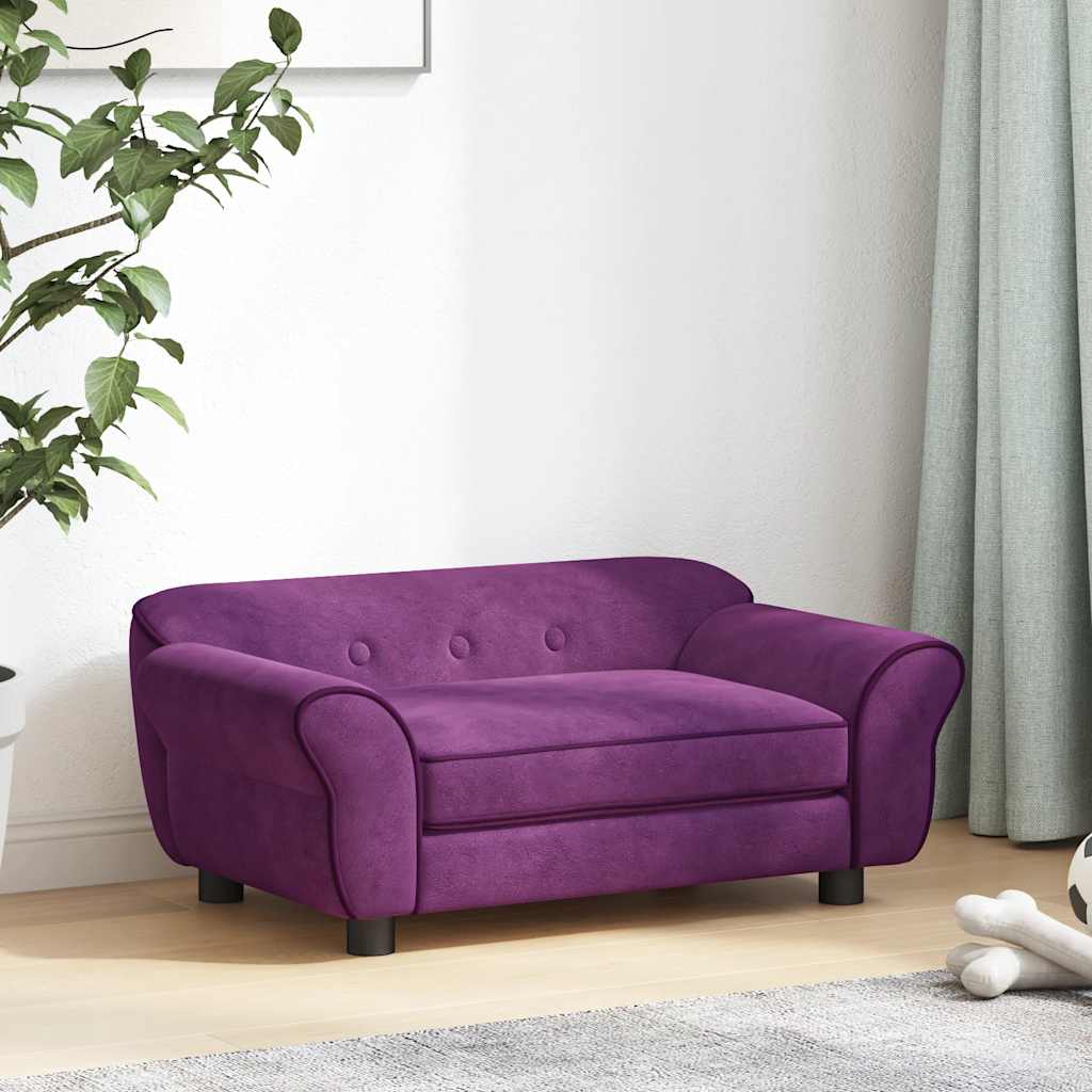 Hundesofa Burgunderrot 72x45x30 cm Plüsch