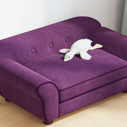 vidaXL Hundesofa Burgunderrot 72x45x30 cm Plüsch