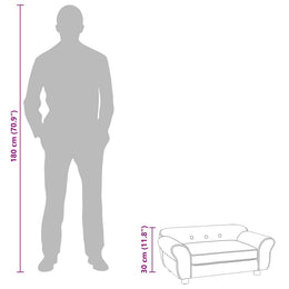 vidaXL Hundesofa Creme 72x45x30 cm Plüsch
