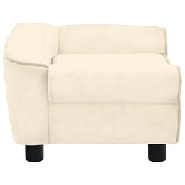 vidaXL Hundesofa Creme 72x45x30 cm Plüsch
