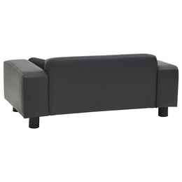 vidaXL Hundesofa Dunkelgrau 81x43x31 cm Plüsch und Kunstleder