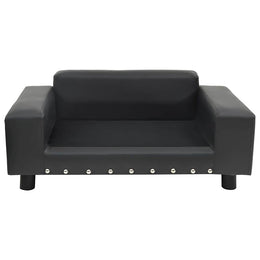 vidaXL Hundesofa Dunkelgrau 81x43x31 cm Plüsch und Kunstleder
