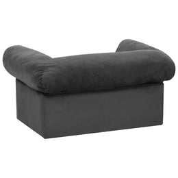 vidaXL Hundesofa mit Schublade Dunkelgrau 75x50x38 cm Plüsch