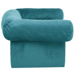vidaXL Hundesofa mit Speicher Türkis 75 x 50 x 38cm Plüsch