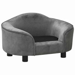vidaXL Hundesofa Grau 67x47x36 cm Plüsch