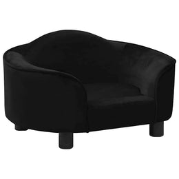 vidaXL Hundesofa Schwarz 67x47x36 cm Plüsch