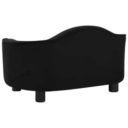 vidaXL Hundesofa Schwarz 67x47x36 cm Plüsch